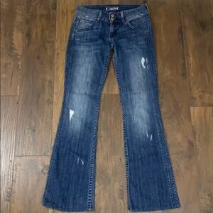 Hudson Distressed Back Flap Pocket Jeans